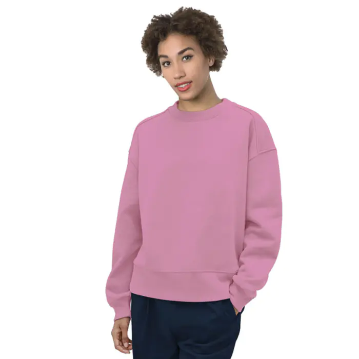 Bayside Ladies Crewneck Fleece ALL USA Clothing