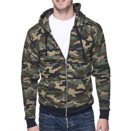 Camo fleece zip up hot sale jacket