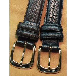 mens braided leather belts made in usa