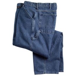 【AAKE】CARPENTER PATCH DENIM Men's Distressed Denim Carpenter Pants with Patchwork Design
