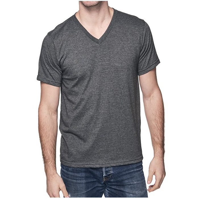 Unisex 50 50 Cotton Polyester Blend V Neck T Shirt