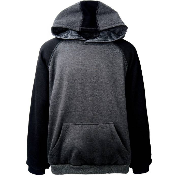 Two Tone Pullover Hooded Sweatshirt