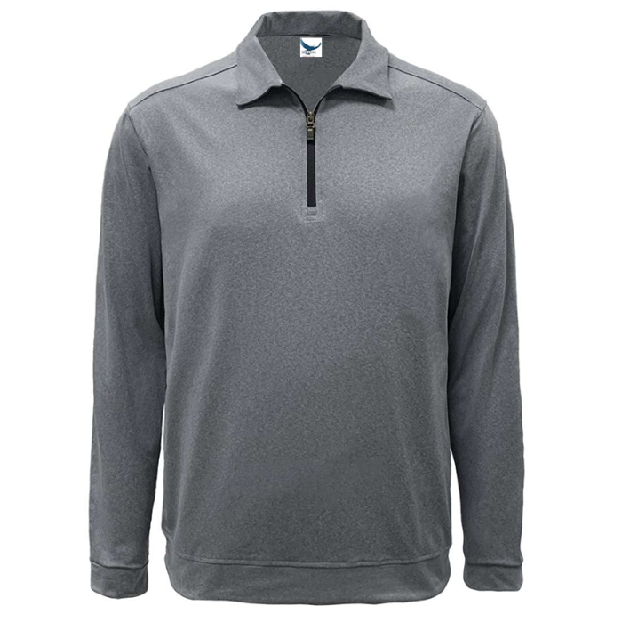 Men s Long Sleeve Quarter Zip Polo ALL USA Clothing