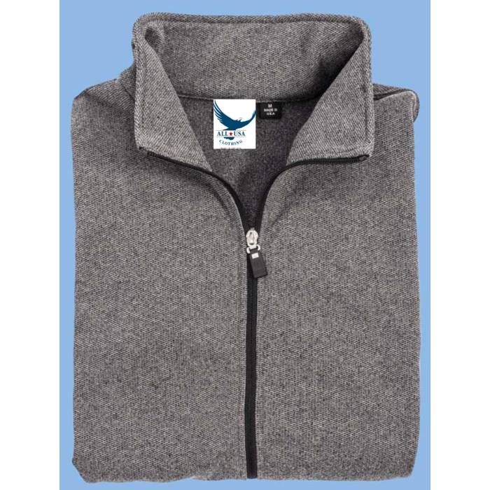 Men's Full Zip Textured Jacket | All USA Clothing