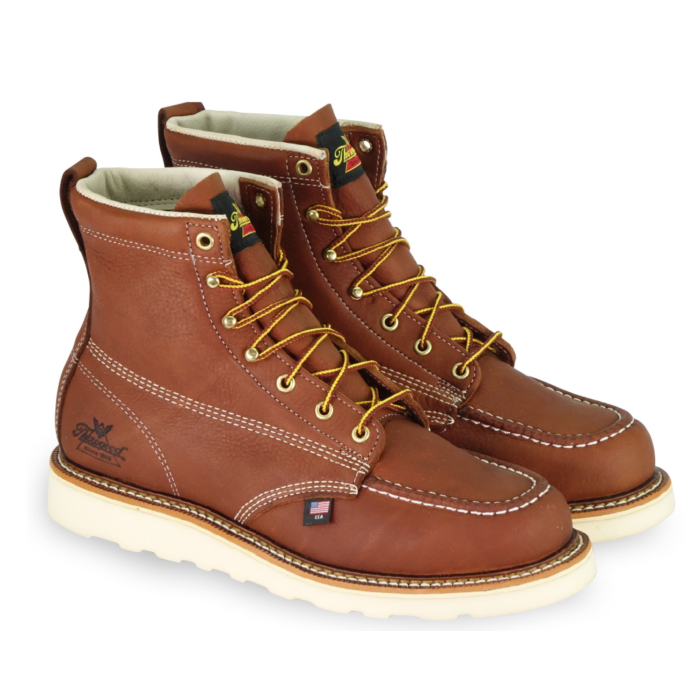 Men's Wedge Work Boots | Comfy Tan Work Boots