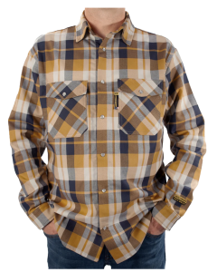 Tailgate Navy Rust FR Stretch Plaid Shirt