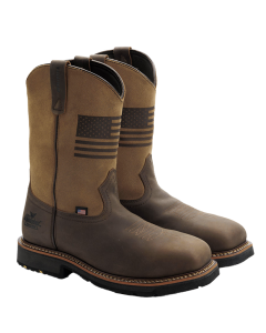 Thorogoood 804-4338  Western Work – Waterproof Crazy Horse/Tan – 11″ Safety Toe