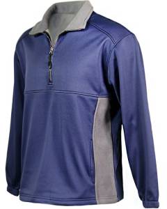 Quarter Zip Contrast Fleece Pullover Made in America 