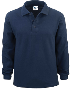 Men's Cotton Stretch Long Sleeve Polo