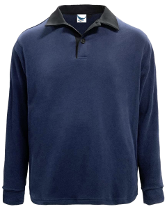 Men's Velour Polo with Contrasting Collar