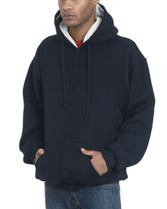 Bayside 940 Super Heavy 17 oz, Thermal Lined Full Zip Hoody