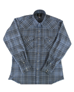 Flying R Desert Canyon Denim Plaid Flannel 