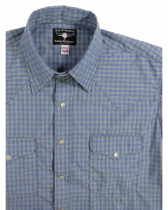 Flying R Denim Blue/Grey Check Shirt