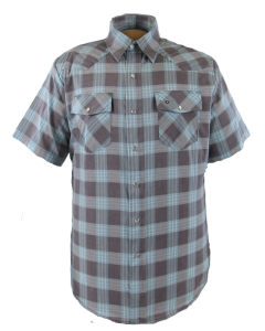 Flying R Brown Short Sleeve Plaid