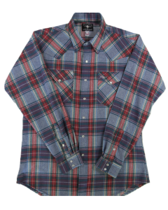 Flying R Desert Canyon Chambray Plaid Flannel