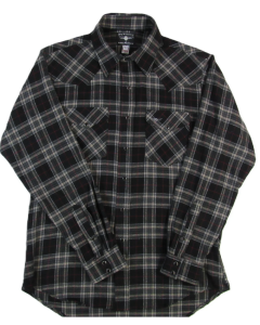 Flying R Desert Midnight Black Plaid Flannel