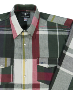 Flying R Engineered Block Plaid Long Sleeve Shirt