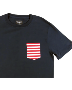 Flying R Stripe Pocket Print T-Shirt