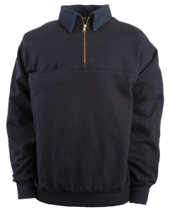 Firefighter Denim Collar Sweatshirt