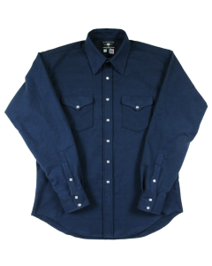 Solid Navy Long Sleeve Flannel
