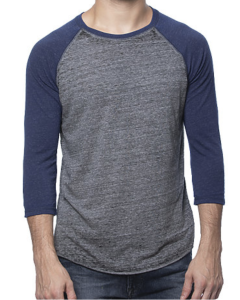 Unisex Triblend Raglan Baseball Burnout Wash 