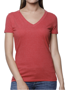 Ladies 50/50 Blend V-Neck Tee 