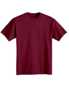 Bayside 7100 6.1oz Short Sleeve Pocket T-Shirt 