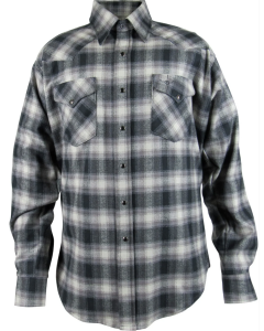 Gray Plaid Flannel Shirt