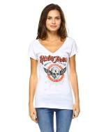 V-neck Short sleeve Graphic tee w/ Ride Free Urban City design 